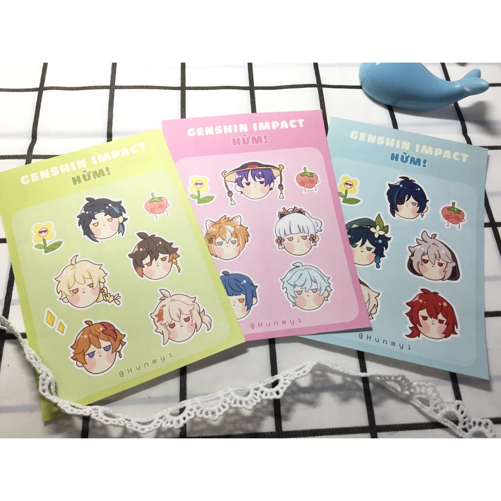 Sticker Genshin Impact Hừm độc quyền vẽ bởi artist Hunmyi | Little Memory