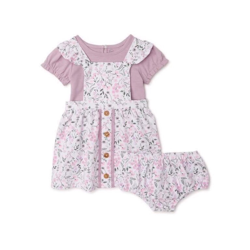 Set Yếm 3 chi tiết cho bé cotton organic size 3M-24M