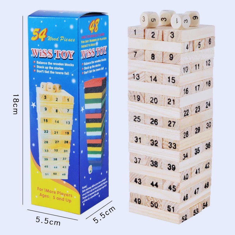 Bộ Đồ Chơi Rút Gỗ Nhiều Màu Sắc Vui Nhộn