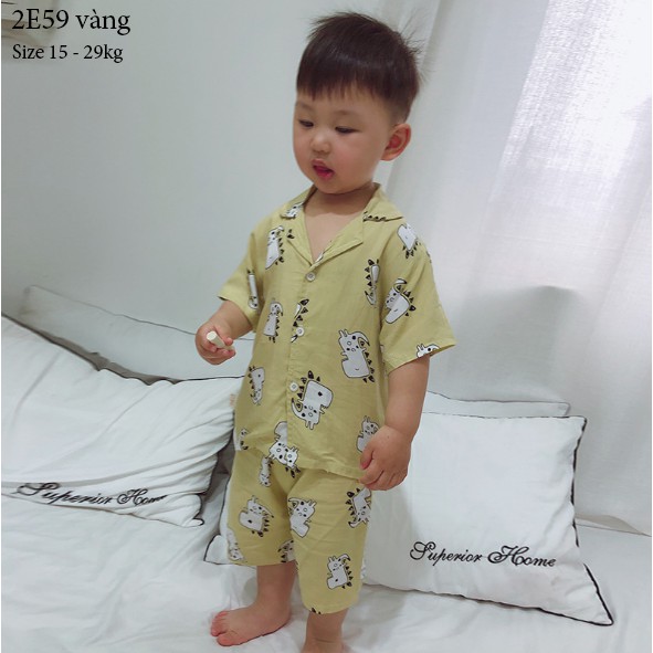 Set bộ quần áo pijama cho bé trai bé gái (từ 1 - 8 tuổi) VEMZKIDS 5 mẫu