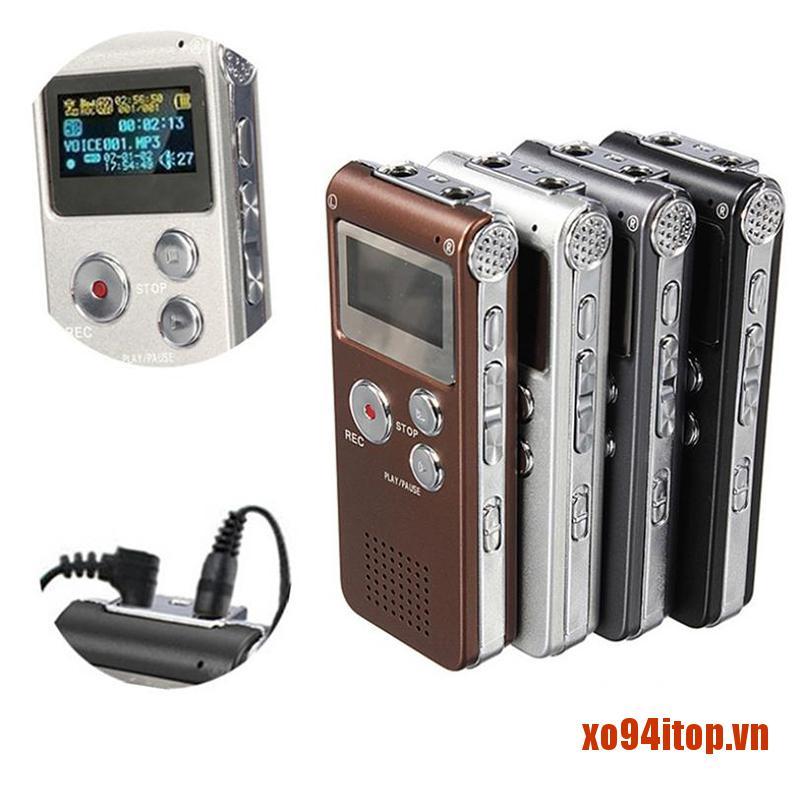 XOTOP Rechargeable 8GB Digital Audio/Sound/Voice Recorder Dictaphone MP3 Playe