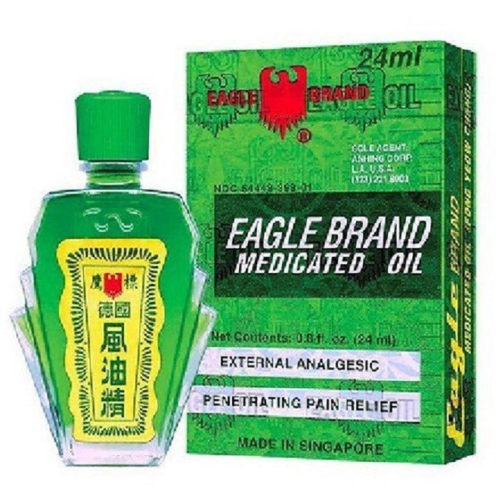 [Nội Địa Mỹ] Dầu Gió Trắng Hương Lavender 2 Nắp Con Ó Singapore Nhập Mỹ 24ml - Dầu Trắng Eagle Brand