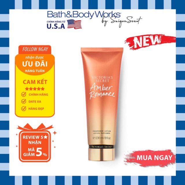 Kem dưỡng thể Amber Romance [Victoria's Secret]