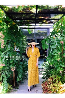 Bigsize Đầm ren cut out