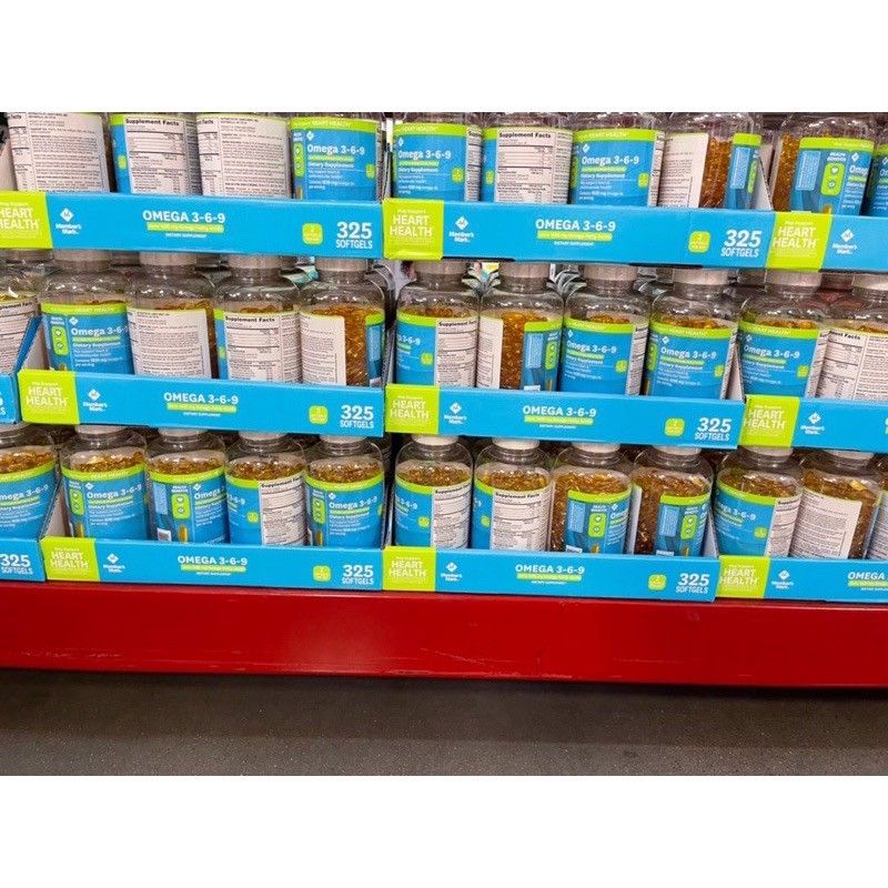 Viên uống Omega 369 Của Mỹ 325 Viên - Omega 3-6-9 Member's Mark Supports Heart Health