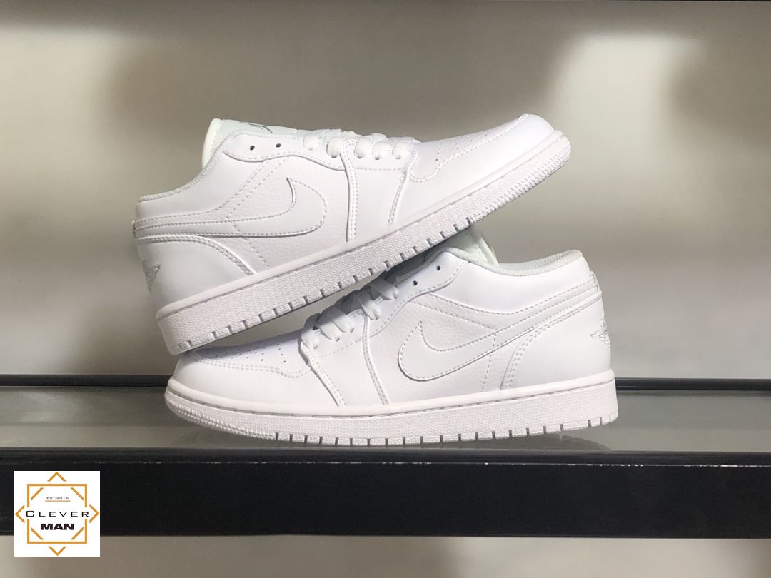 (FULLBOX) Giày thể thao AIR JORDAN 1 Low full white full trắng cổ thấp