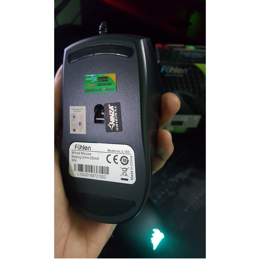 Chuột gaming Fuhlen L102 USB 2.0 (Đen)