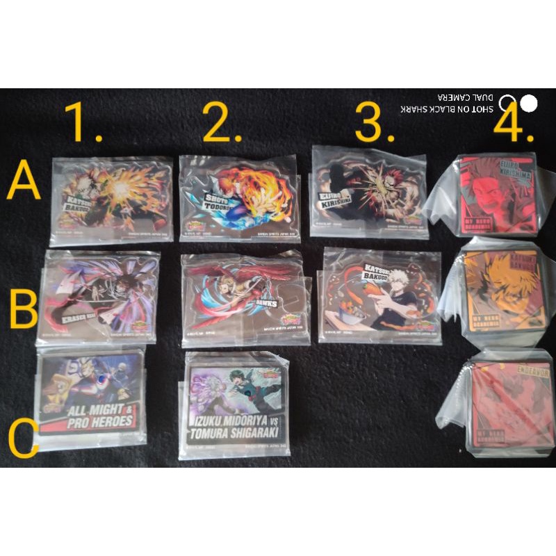 Mô hình nhựa đứng, tượng mica anime / manga, standee MHA, chính hãng Bandai