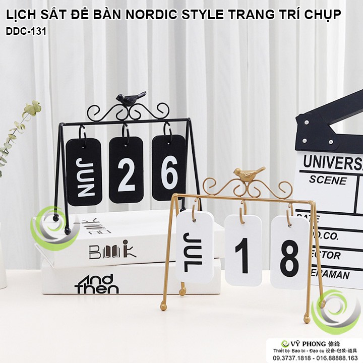 LỊCH SẮT ĐỂ BÀN LÀM VIỆC DECOR TRANG TRÍ NORDIC STYLE ĐẠO CỤ CHỤP ẢNH SẢN PHẨM INS DDC-131a,b,c