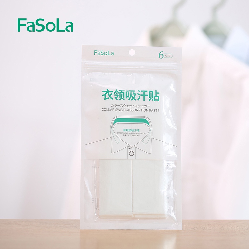 Bộ 6 miếng dán hút mồ hôi bảo vệ cổ áo FASOLA FSLJY-085