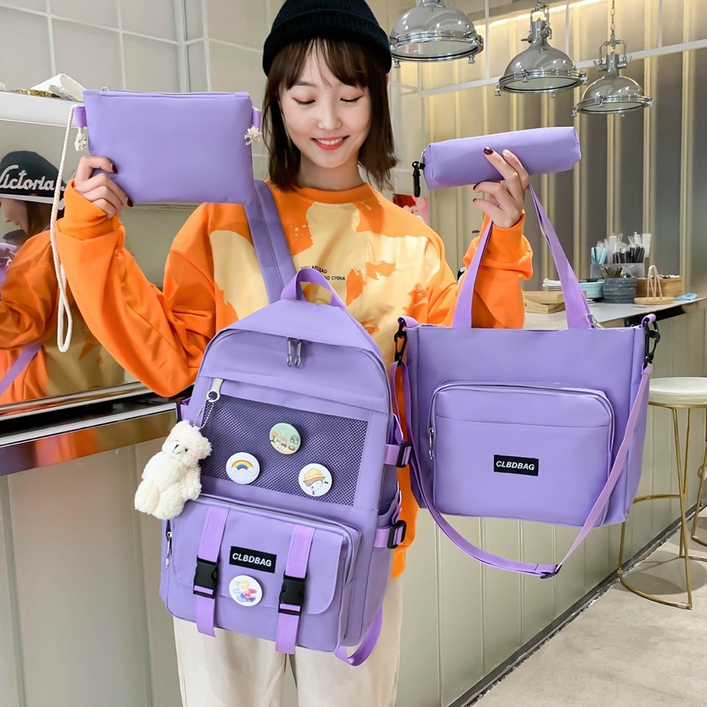 Quà Valentine, Quà 14/2, Bộ 4 Túi Balo Mẫu Lưới - Nhà Mỵ SHop
