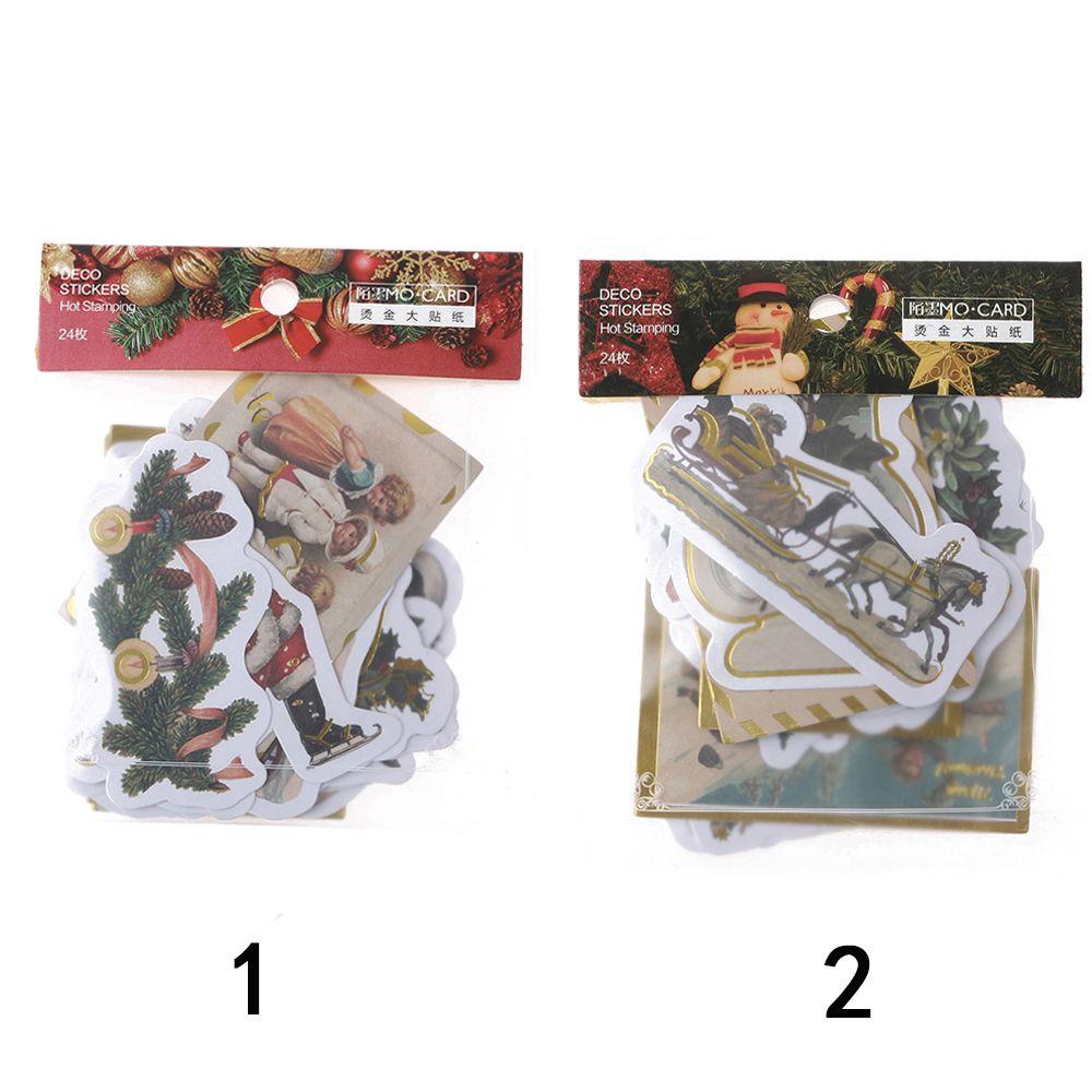 PISTA Bộ 48 Miếng Dán Trang Trí Giáng Sinh Dễ Thương