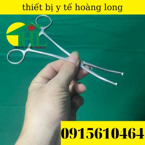 Panh Y Tế, Panh Gắp Phẫu Thuật, Pen Kẹp Y Tế, Panh Cong Có Mấu 18cm - Hàng Pakistan