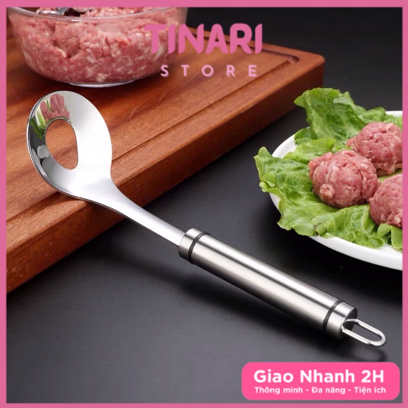 Thìa Làm Mọc Và Thịt Viên Tiện Lợi Bằng Chất Liệu Inox 304 Cao Cấp