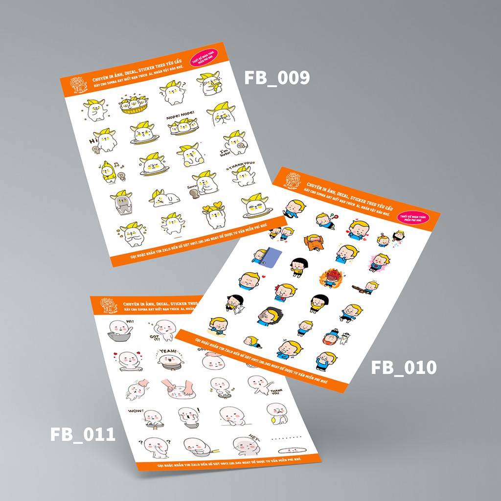 [SIÊU CUTE - 5K] Sticker Nhãn Dán Trang Trí Nhật Ký Kế Hoạch EMOJI FACEBOOK | Nhiều mẫu