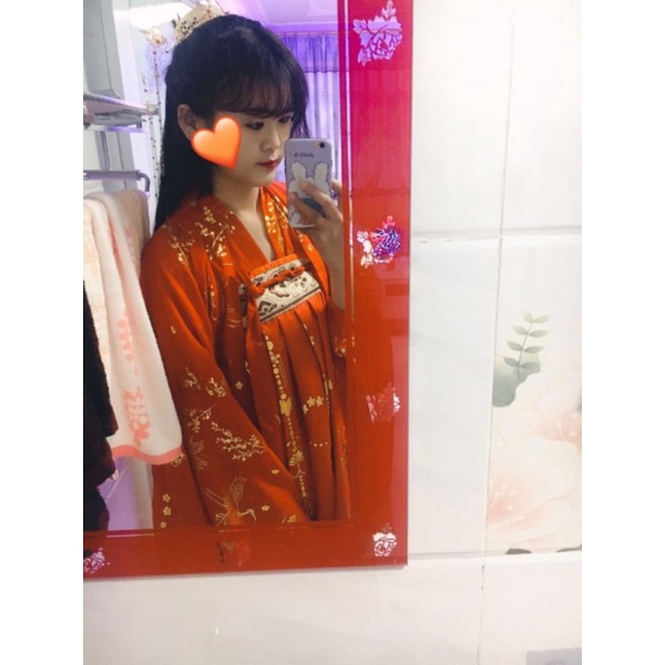 Hán phục cổ trang hanfu đỏ tân nương hỉ phục cô dâu