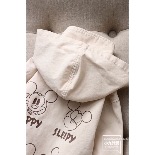 Áo khoác mỏng bé trai bé gái ZR 1-5 tuổi  Áo cotton mũ trùm cao cấp xuất dư 1121