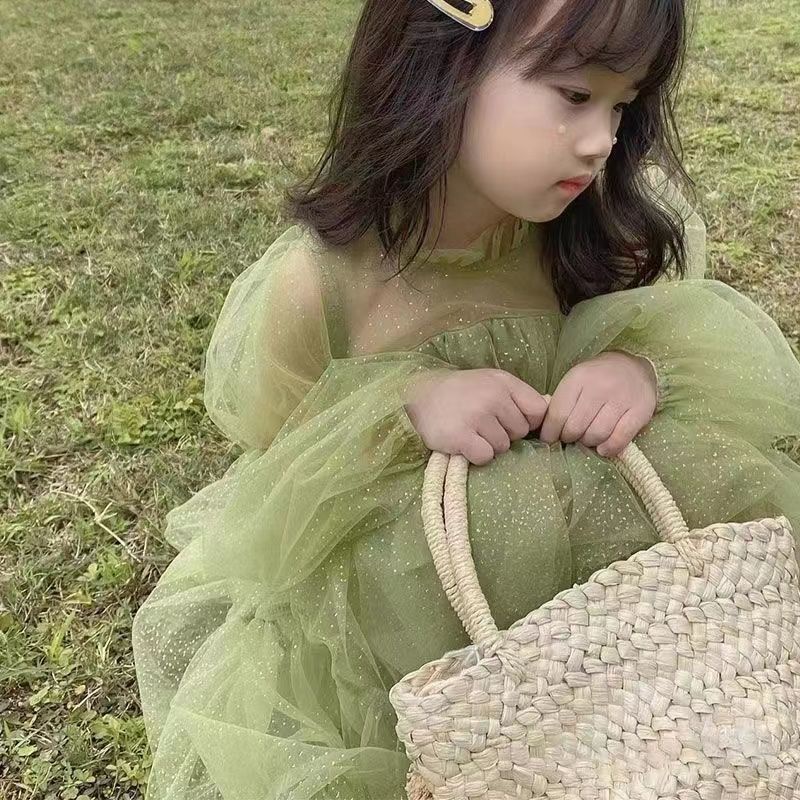 Đầm Công Chúa Dáng Chữ a Phong Cách Hàn Quốc Thời Trang Xuân Hè 2022 Mới Cho Bé Gái