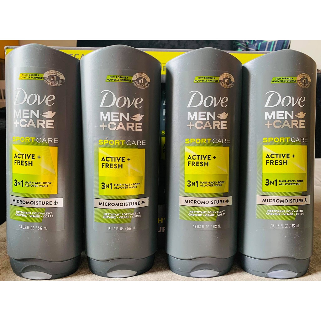 SỮA RỬA MẶT + SỮA TẮM GỘI NAM DOVE MEN+CARE EXTRA FRESH 532ML - USA
