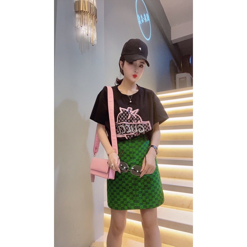 bộ quần áo thời trang hợp thời trang mới của thương hiệu lớn gucci Gc Gg