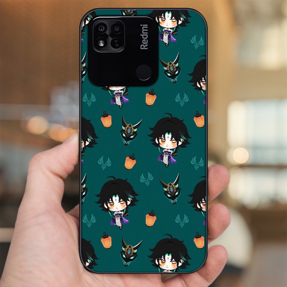 Ốp lưng Xiaomi Redmi 10A viền đen in hình Xiao Genshin Impact