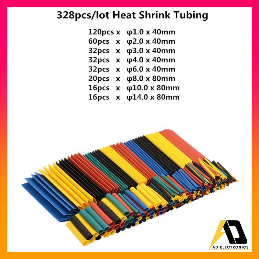 Bộ Ống Gen Co Nhiệt Polyolefin  164pcs 328pcs 530pcs 580pcs Bọc Bảo Vệ Dây Cáp Điện