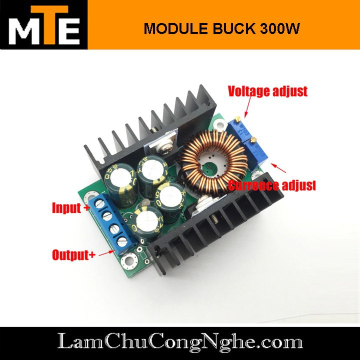 Mới! Mạch hạ áp DC DC 300W từ 5 - 40v xuống 1,2V - 35V - Module buck 12A