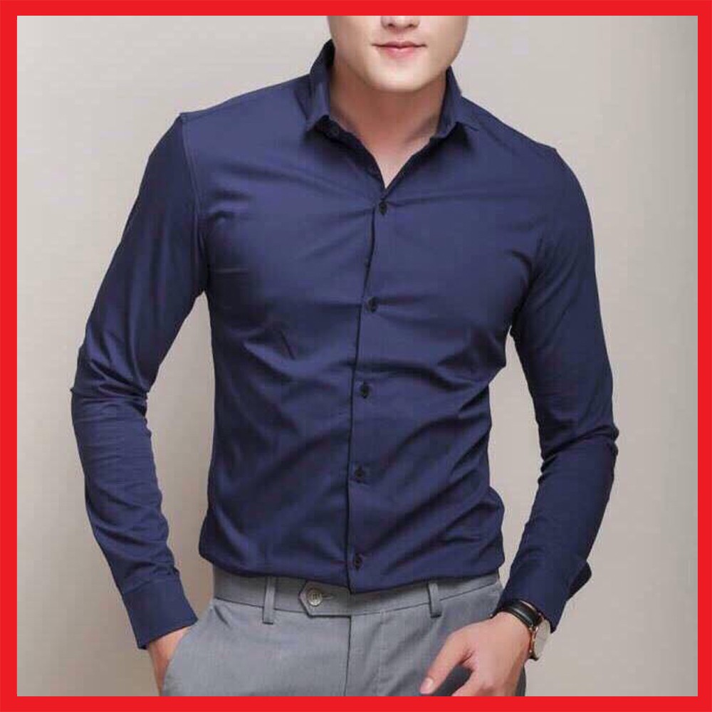 Áo Sơ Mi Nam Trơn màu xanh ngọc