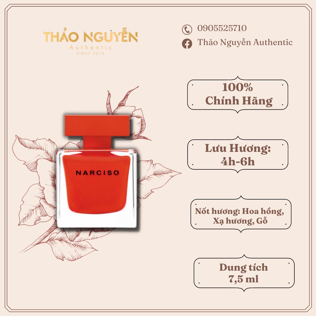 Nước hoa mini nữ Narciso Rodriguez Rouge - Hàng chính hãng