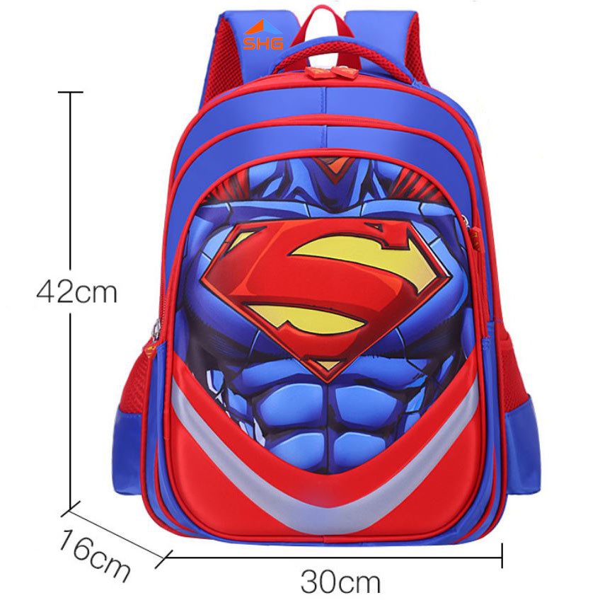 BALO 3 NGĂN, 3D, SIÊU ANH HÙNG 2020 DỄ THƯƠNG CUTE NGỘ NGHĨNH, THỜI TRANG CAO CẤP CHO BÉ, THIẾT KẾ THÔNG MINH NHIỀU NGĂN