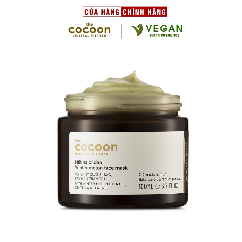 [Mã FMCGMALL -8% đơn 250K] Mặt nạ bí đao cocoon 100ml giảm dầu, mụn thuần chay