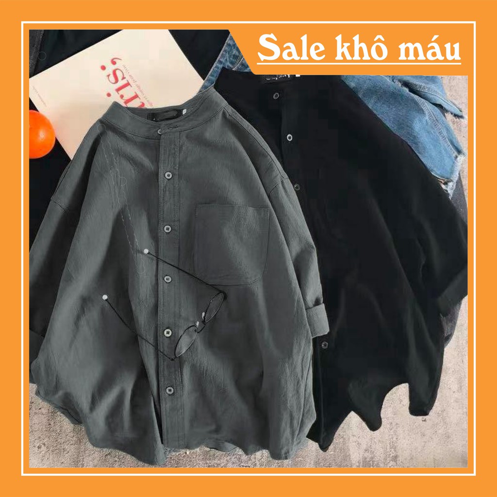 Áo Sơ Mi Đũi Cổ Tàu Form Rộng Siêu Hot hàng cao cấp chất siêu đẹp - SP20 | BigBuy360 - bigbuy360.vn