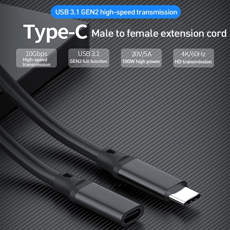 Cáp Sạc Nhanh Hdmi 4K USB 3.1 5A 100W 10Gbps Cho Laptop
