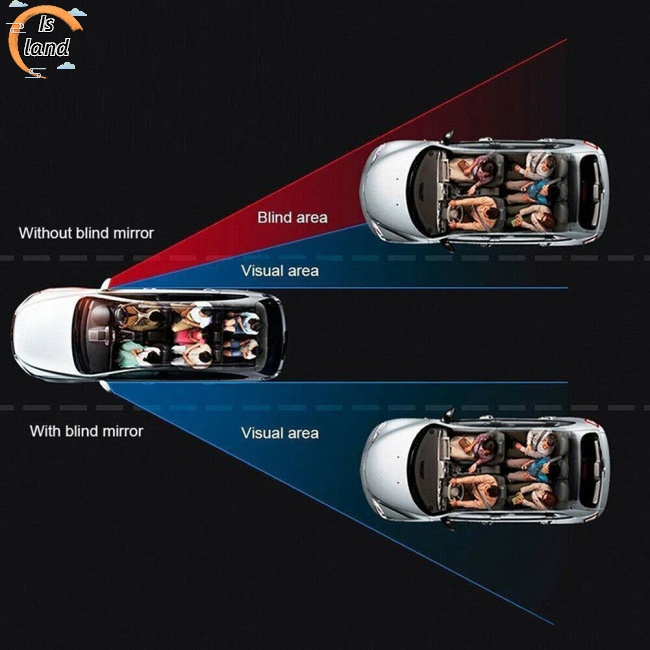 Gương Chiếu Hậu Góc Rộng Xoay 360 Độ Nhìn Điểm Mù Trang Trí Nội Thất Xe Hơi