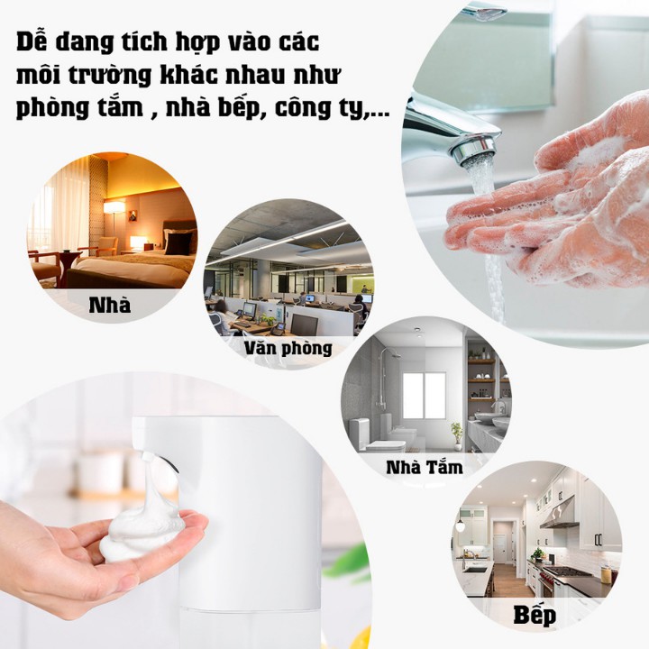 Bình Xịt Xà Phòng Tự Động  FREESHIP  diệt khuẩn 99,9%, TẶNG VIÊN SỦI XÀ PHÒNG CAO CẤP, Cảm biến cực nhạy , BH 2năm