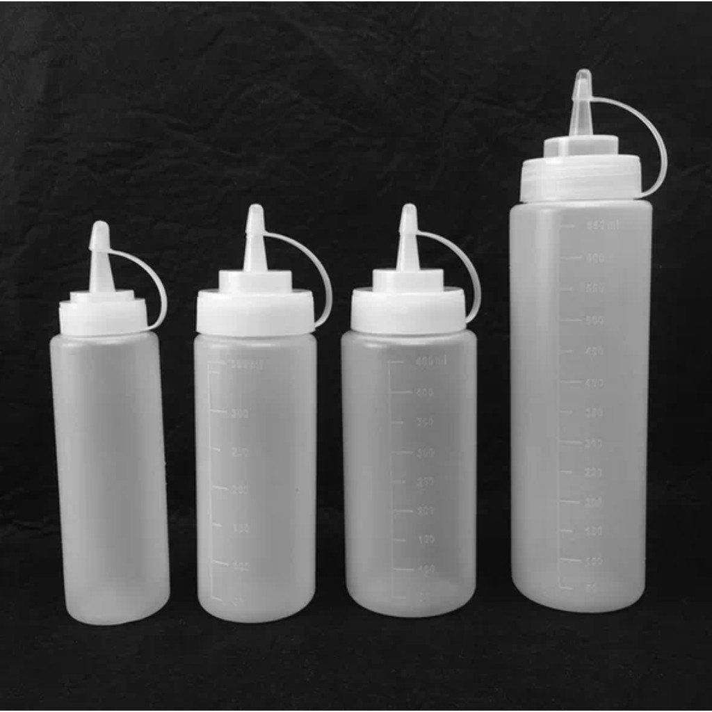 Bình nhựa đựng si rô, đựng sốt 250ml