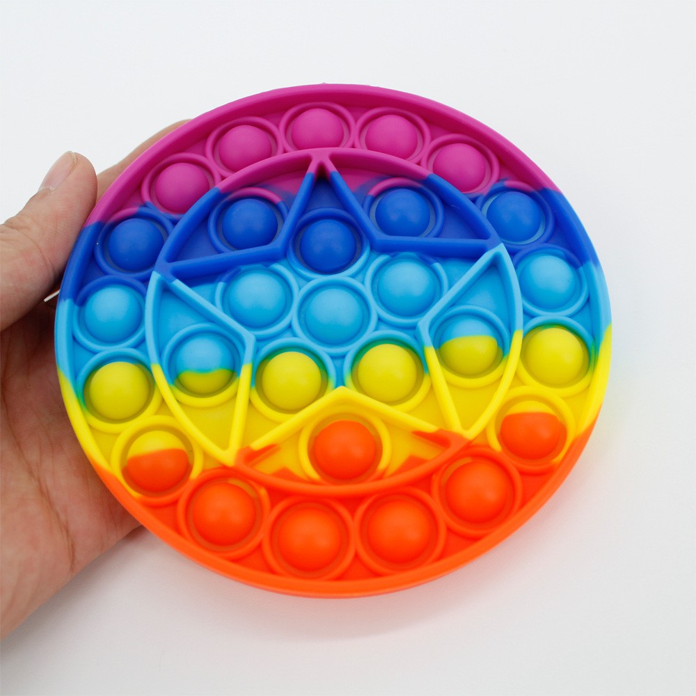Pop It Fidget Toy, Đồ Chơi Pop It 2021 Bấm Nút Bóp Bóng Thông Minh Giảm Stress Bằng Silicon An Toàn Cho Trẻ Em