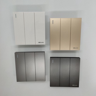[Series E9] Bộ công tắc ba 1 chiều/ 2 chiều 16A GELAN