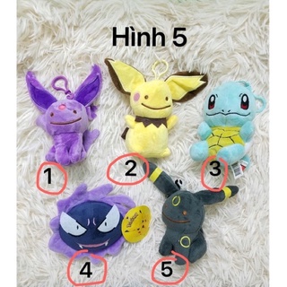 móc khóa gấu bông pokemon