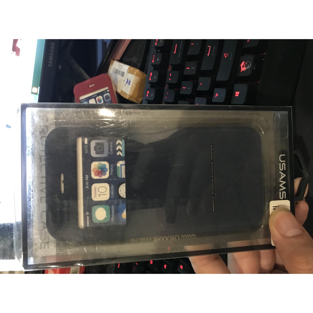 Bao da ốp lưng nắp gập cho Iphone 6/6s/6plus/6splus - Chính hãng USAMS | BigBuy360 - bigbuy360.vn
