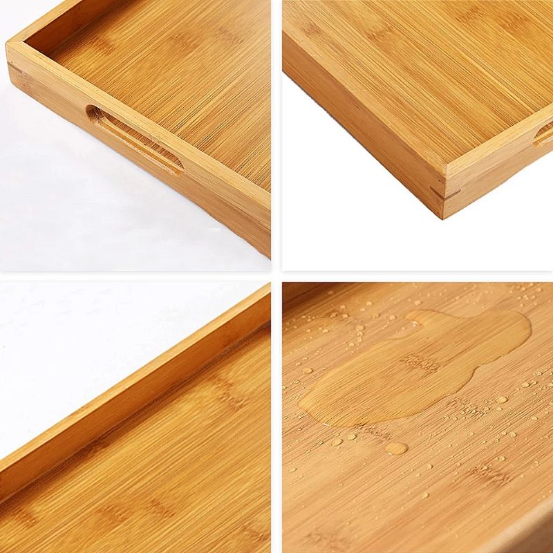 Khay Gỗ Tre Để Bộ Trà Hình Chữ Nhật 38 x 25 x 3cm