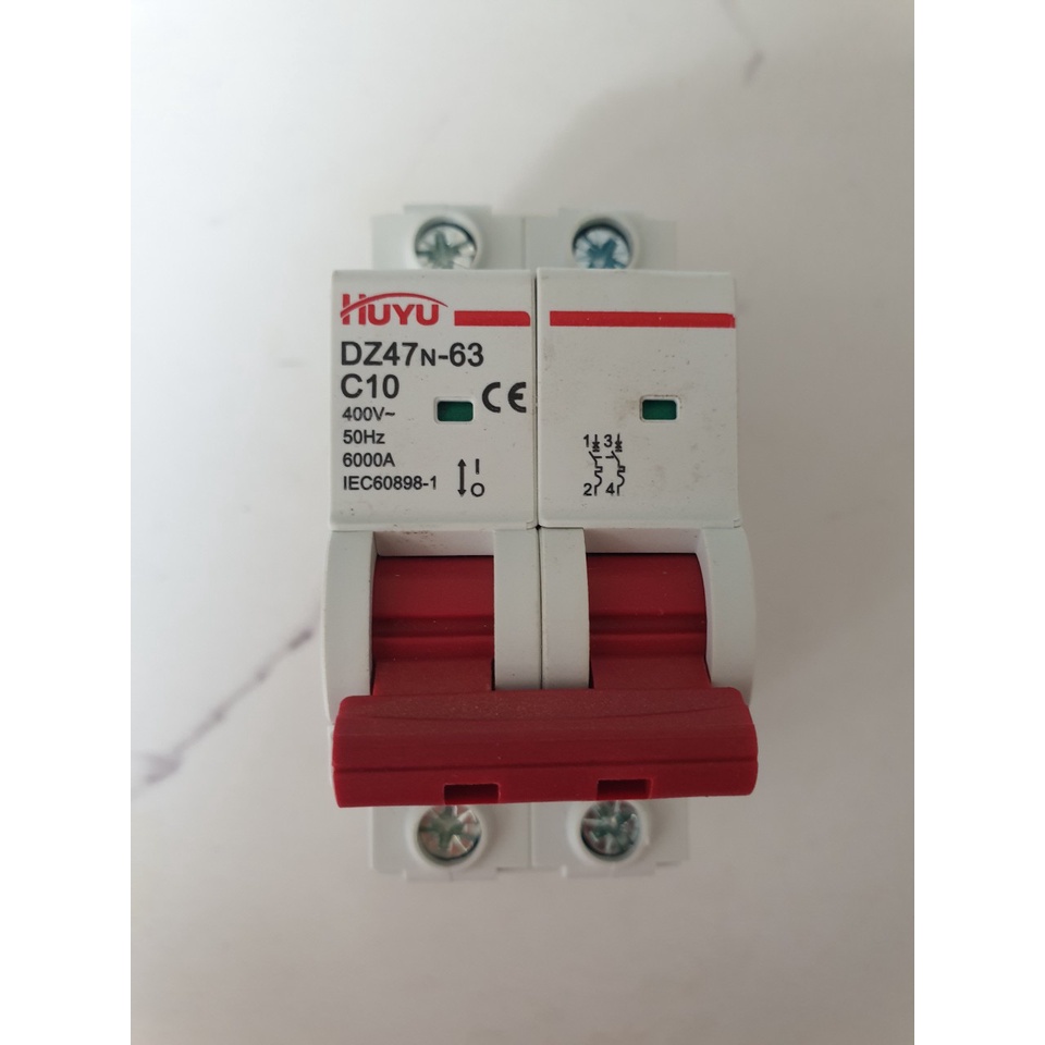 Áp tô mát DZ47 2P 6A, 10A, 16A, 25A, 32A, 40A, 50A, 63A