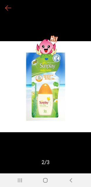 Sữa Chống Nắng Cho Bé & Da Nhạy Cảm SUNPLAY BABY MILD SPF35/PA++ 30g