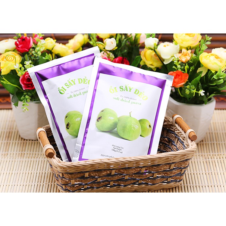 Ổi sấy dẻo Vinamit 100g ổi dẻo mềm nguyên chất