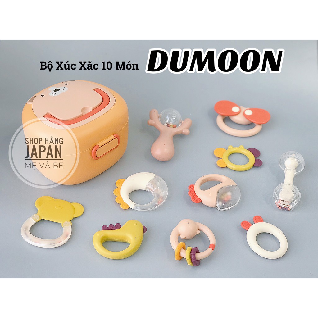 Bộ đồ chơi xúc xắc gặm nướu cao cấo Dumoon 10 chi tiết cho bé