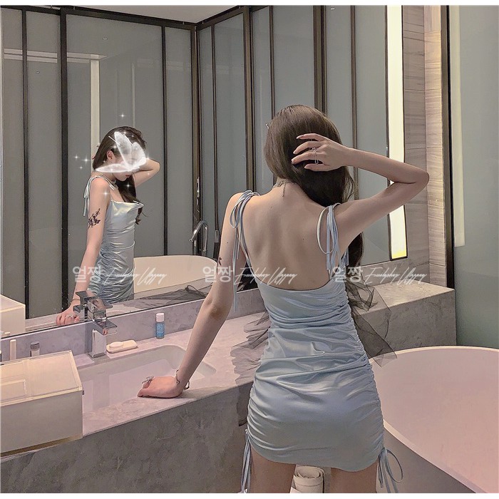 Đầm nữ hai dây dáng ôm midi Emilyshop