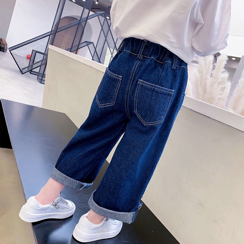 Quần jean dài IQ Angel ống đứng phong cách Hàn Quốc thời trang mùa xuân xinh xắn cho bé gái