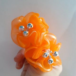 Một cặp cột tóc vải đính hoa cho bé (được chọn màu)