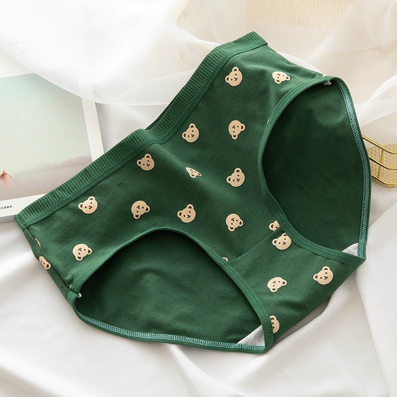 Quần Lót Cotton SAM SAM hoạ tiết gấu xanh đáng iu Size : free size 40 - 58kg.