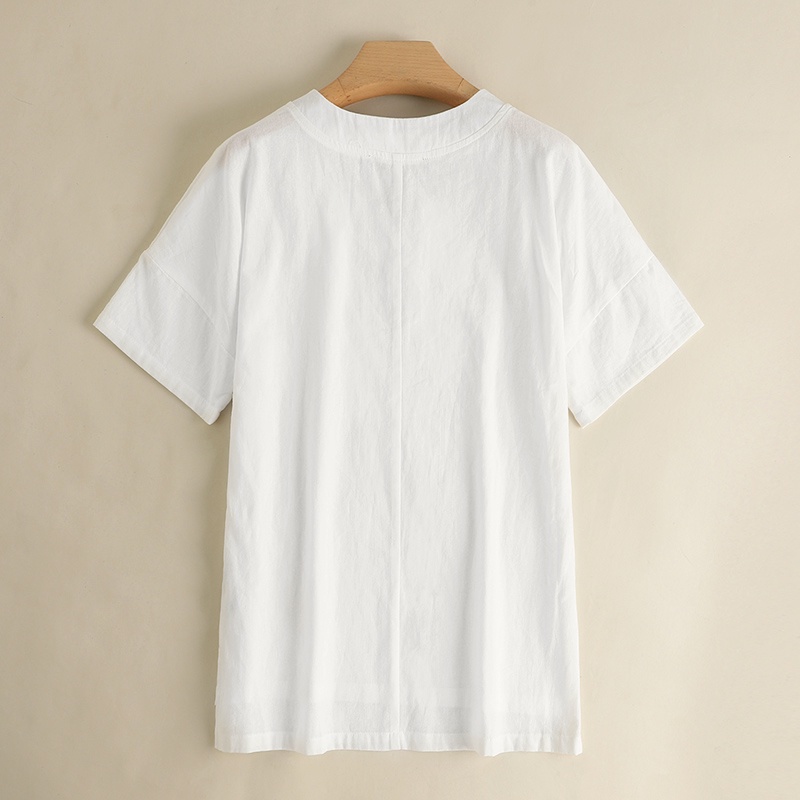 Zanzea Áo Nữ Tay Ngắn Cổ Chữ V Xẻ Tà Thời Trang